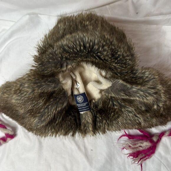 American Eagle Outfitters Alpaca Knit Faux Fur Lined Trapper Hat. - Picture 6 of 8